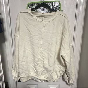 Free people open back sweatshirt